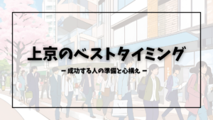 上京 タイミング