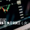 【FX日記】2025年9月23日（火・祝）